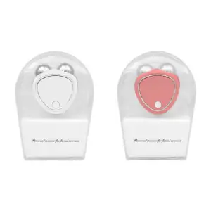 Masajeador facial en forma triangular con rodillos de microcorriente,…