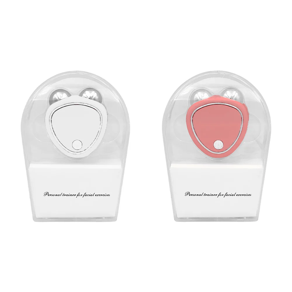 Masajeador facial en forma triangular con rodillos de microcorriente,…