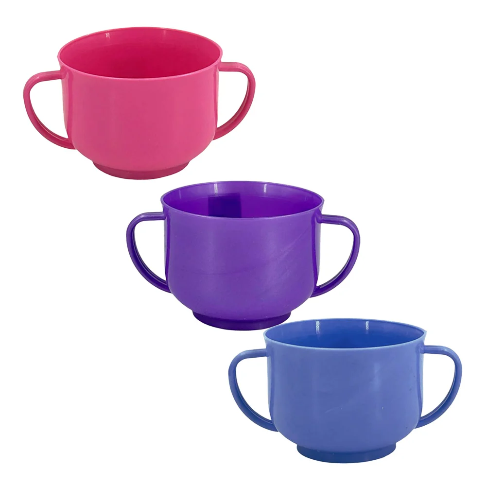Mini taza entrenadora con doble asa de plástico, variedad de colores …