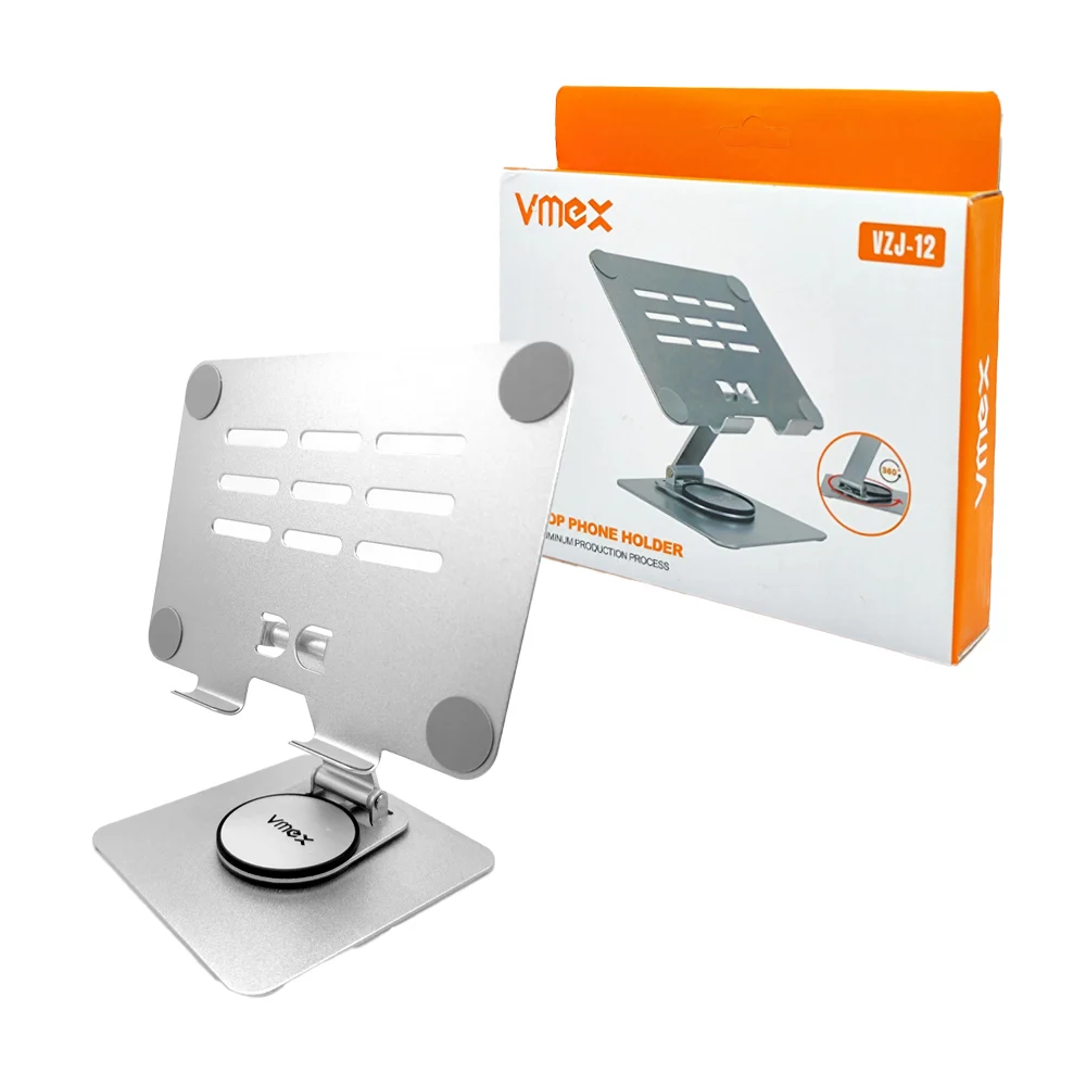 Soporte plegable metálico vmex con rotación de 360° para tablet o lap…