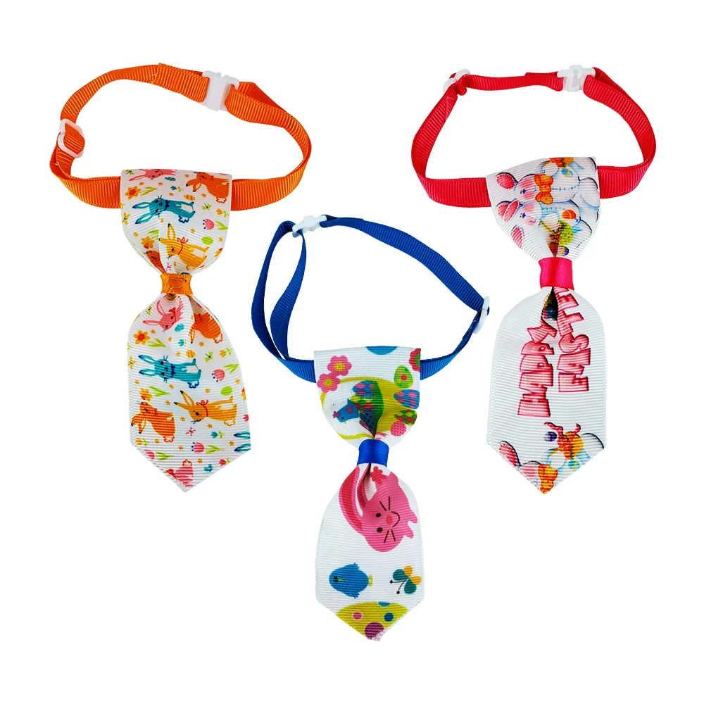 1pza Mini corbata con diseño animado de tela ajustable para mascota d…