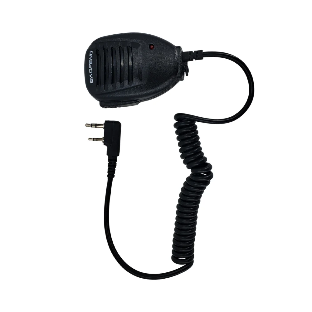 Micrófono para radio bidireccional walkie talkie con cable tipo espir…