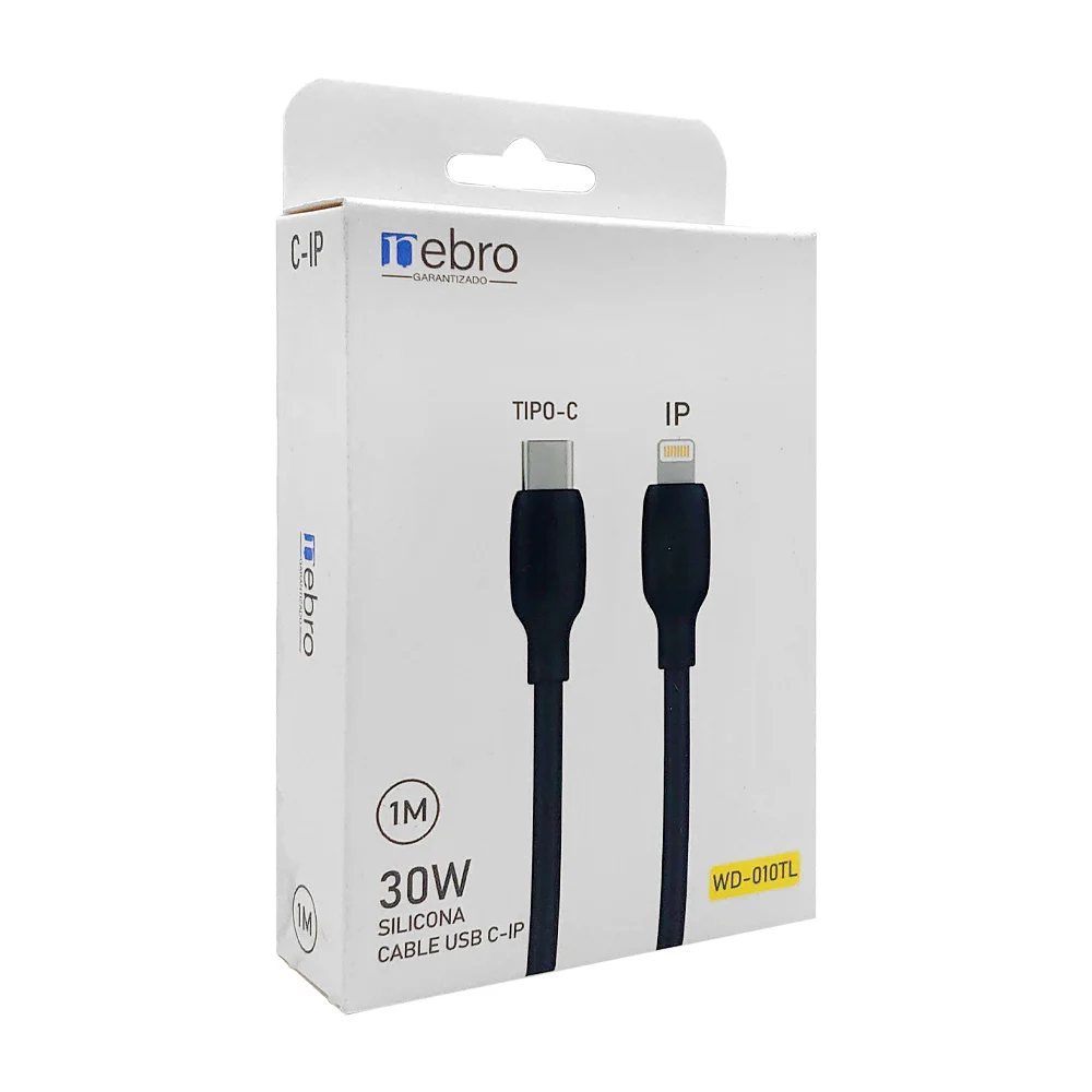 Cable cargador de 1 metro con entrada lightning a tipo c, 3.0a / 3610…