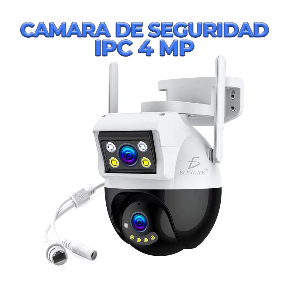 Cámara de seguridad para exteriores ip 2k de 4mp impermeable con wifi…