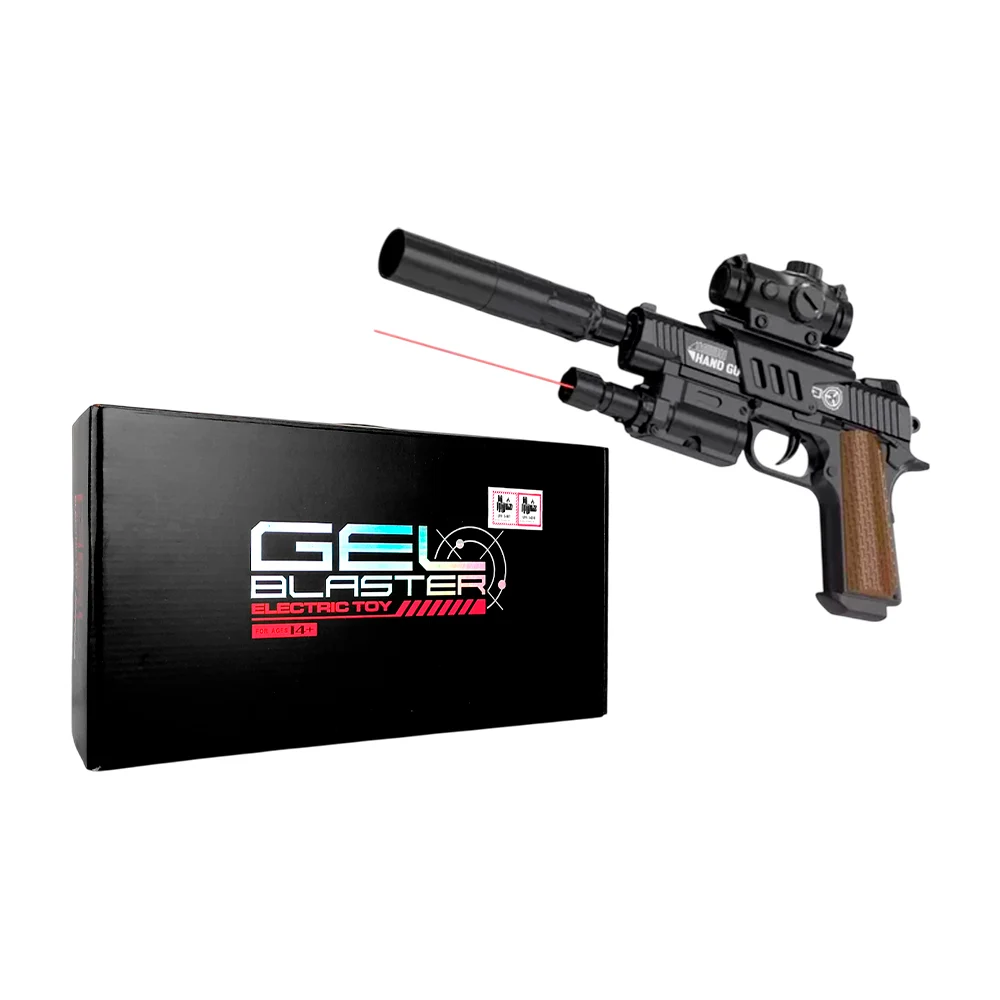 Pistola de hidrogel tipo m1911 eléctrica y manual color negra con acc…