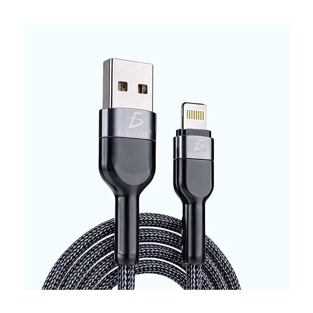 Cable trenzado de cuerda para datos y carga de usb a lightning de 1 m…