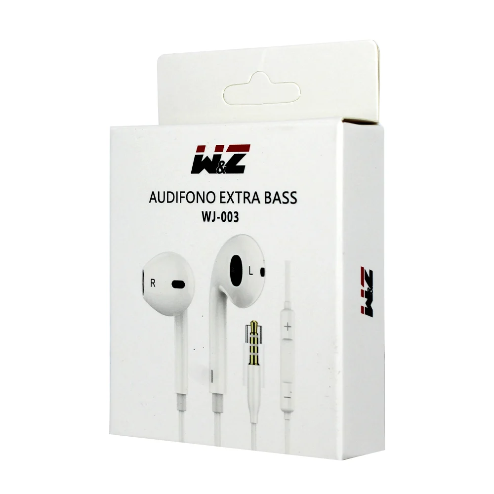 Audífonos manos libres alámbricos con control de audio y entrada jack…