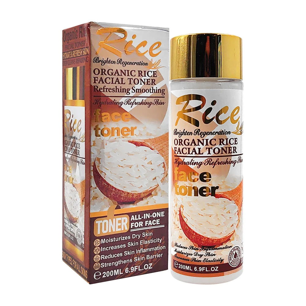 Tónico facial hidratante y refrescante con extracto de arroz orgánico…