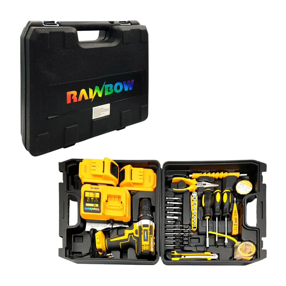 Estuche maletín con taladro inalámbrico, 2 baterías de 36v, cargador,…
