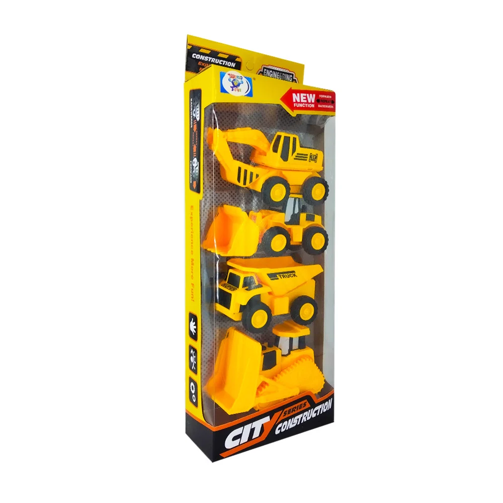 Set 4 mini carros camiones de fricción truck city series construction…