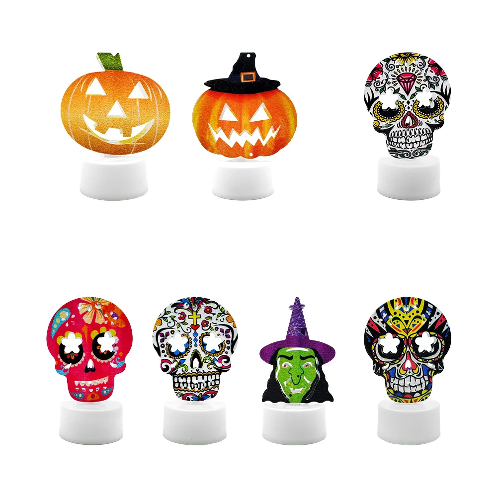 Mini lámpara led de pilas con temática para halloween, variedad de modelos / x-612-9