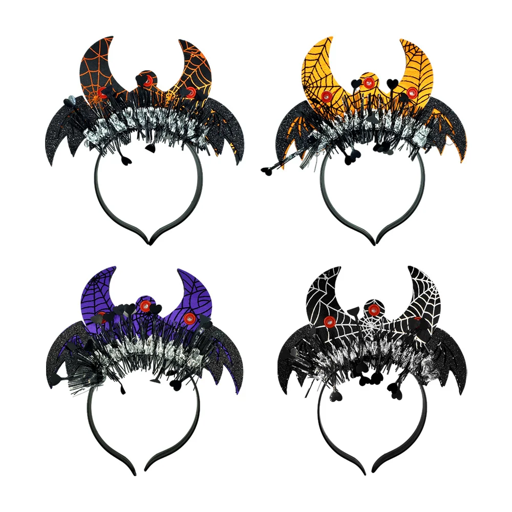 Diadema para el cabello con diseño de telaraña, escarcha con corazone…