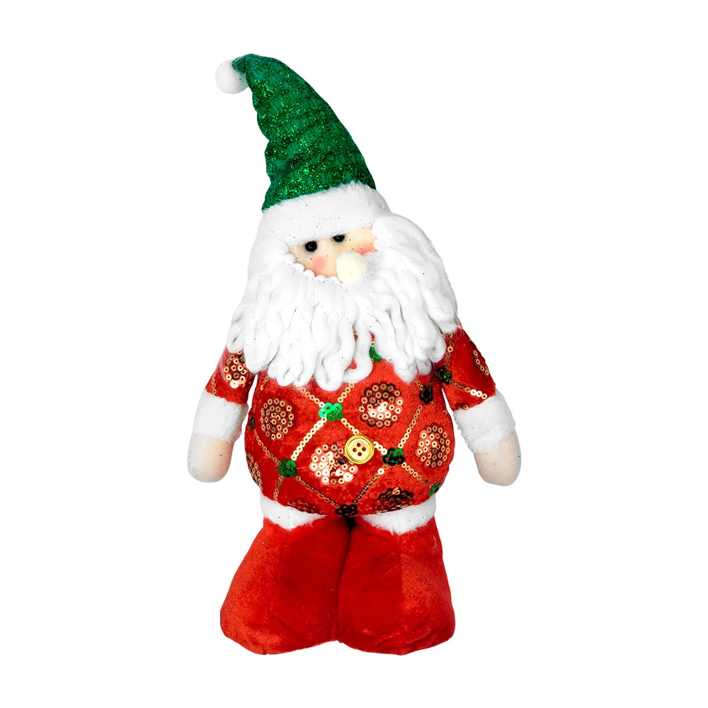 Muñeco navideño decorativo de santa claus con lentejuelas, 27cm / x-7…