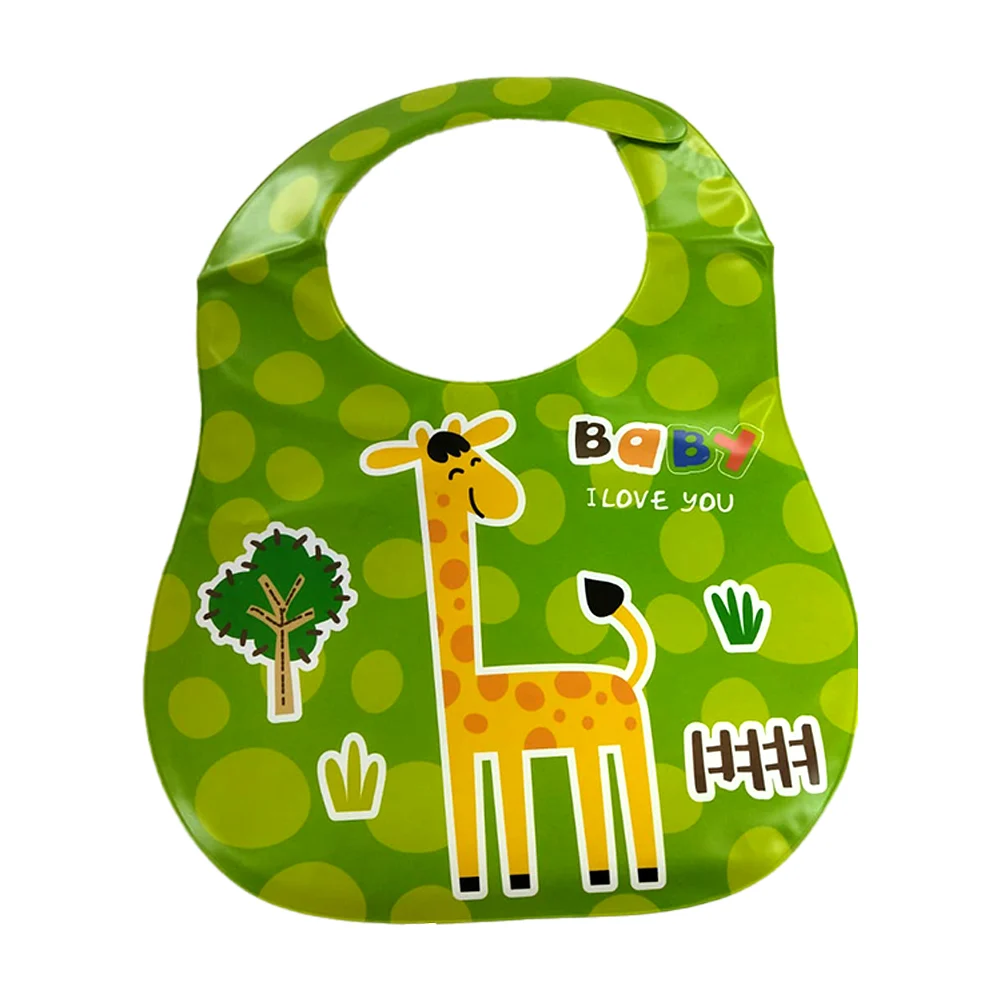 Babero de plástico antiderrames entrenador para bebé, diseño de anima…
