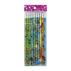Paquete 10 lápices de grafito, variedad de diseños / x-95-8