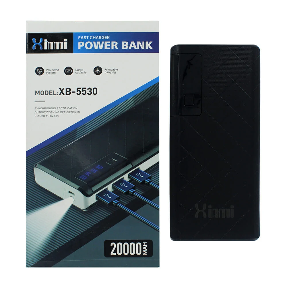 Power bank batería portátil xinmi con lámpara, pantalla digital indic…