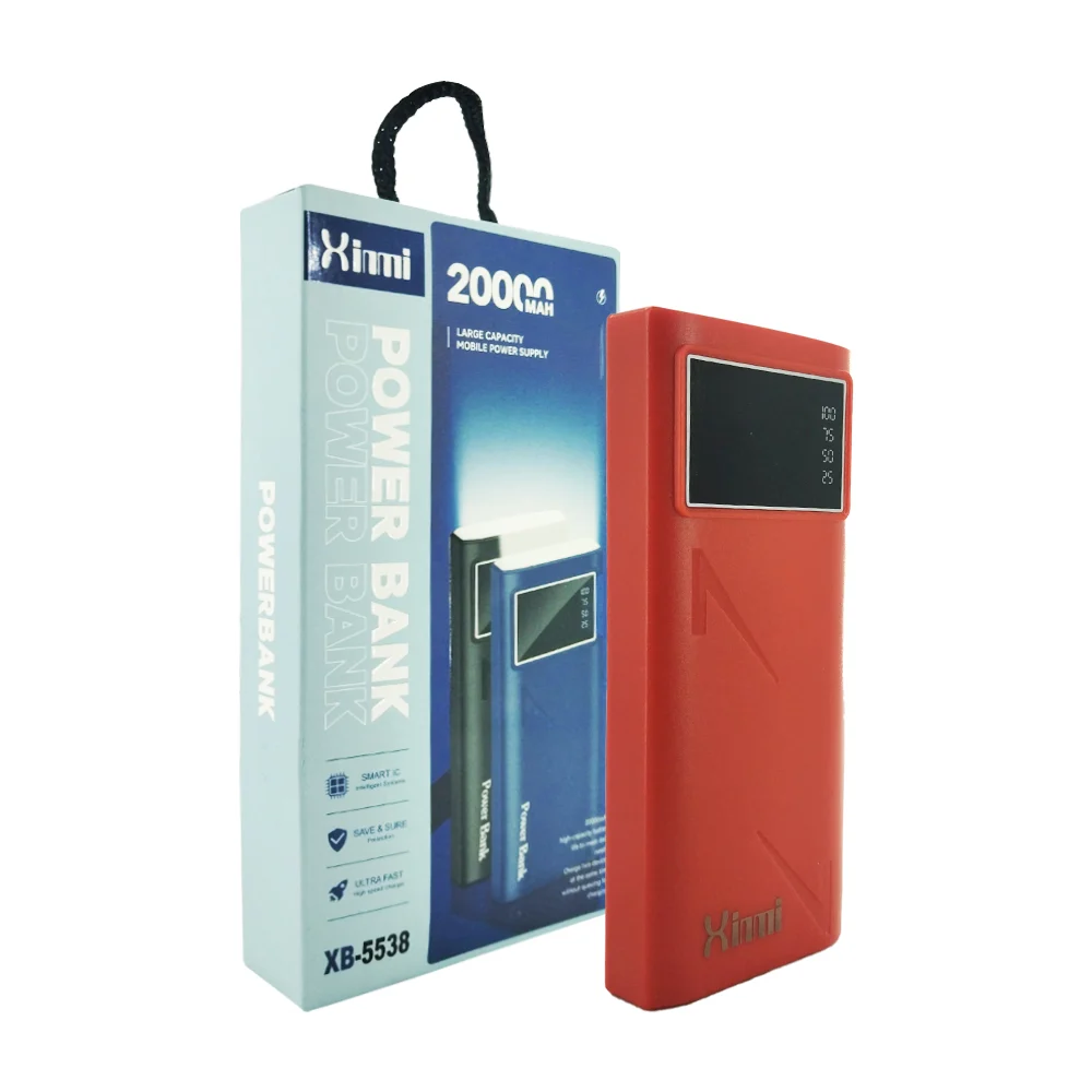 Power bank batería portátil con 2 puertos usb + linterna, capacidad d…