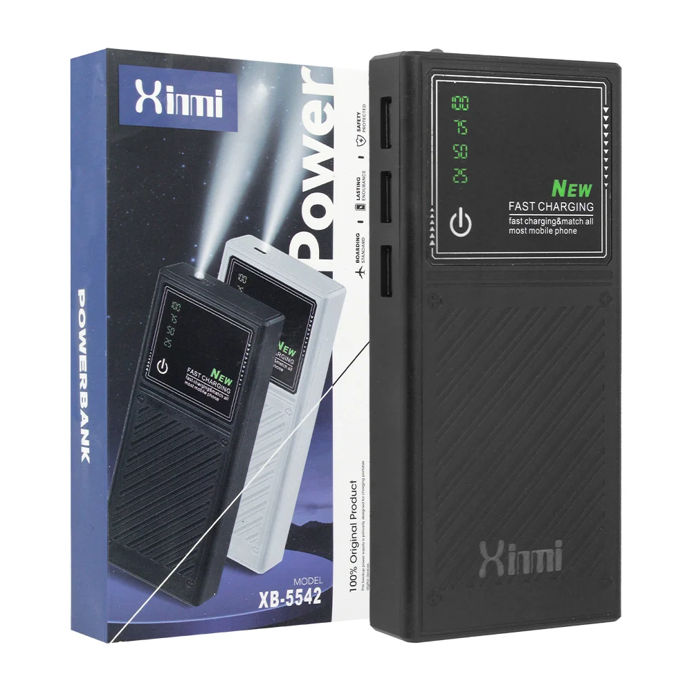 Power bank batería portátil de 20000mah con 3 entradas usb + linterna…