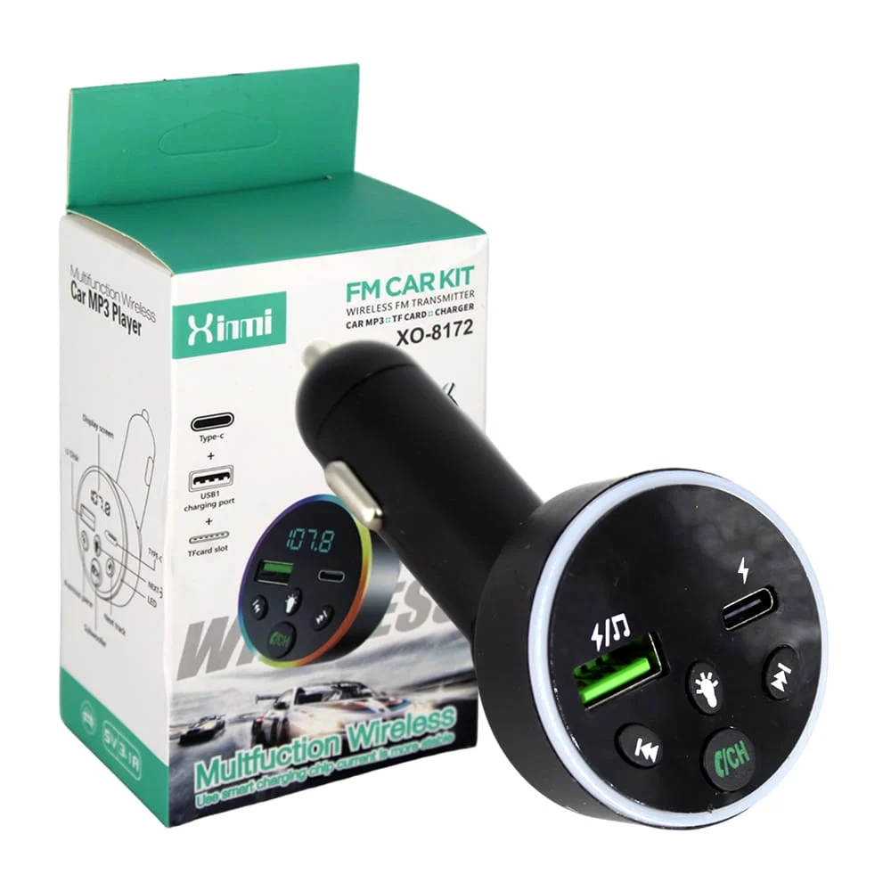 Transmisor bluetooth fm multifuncional circular para carro automóvil …