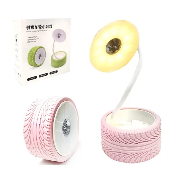 Lámpara plegable con forma de llanta para escritorio, variedad de colores / l48-121lr / kd209 / xtd-09