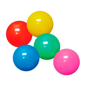 1pza Pelota desinflada de látex lisa infantil, variedad de colores me…