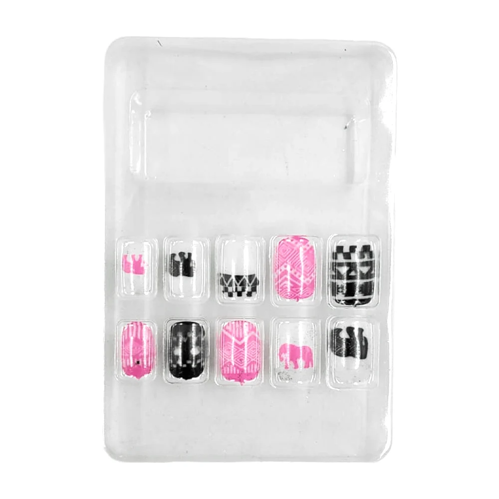 Paquete con 12 blíster con 12 piezas de uñas para niña de diferentes …