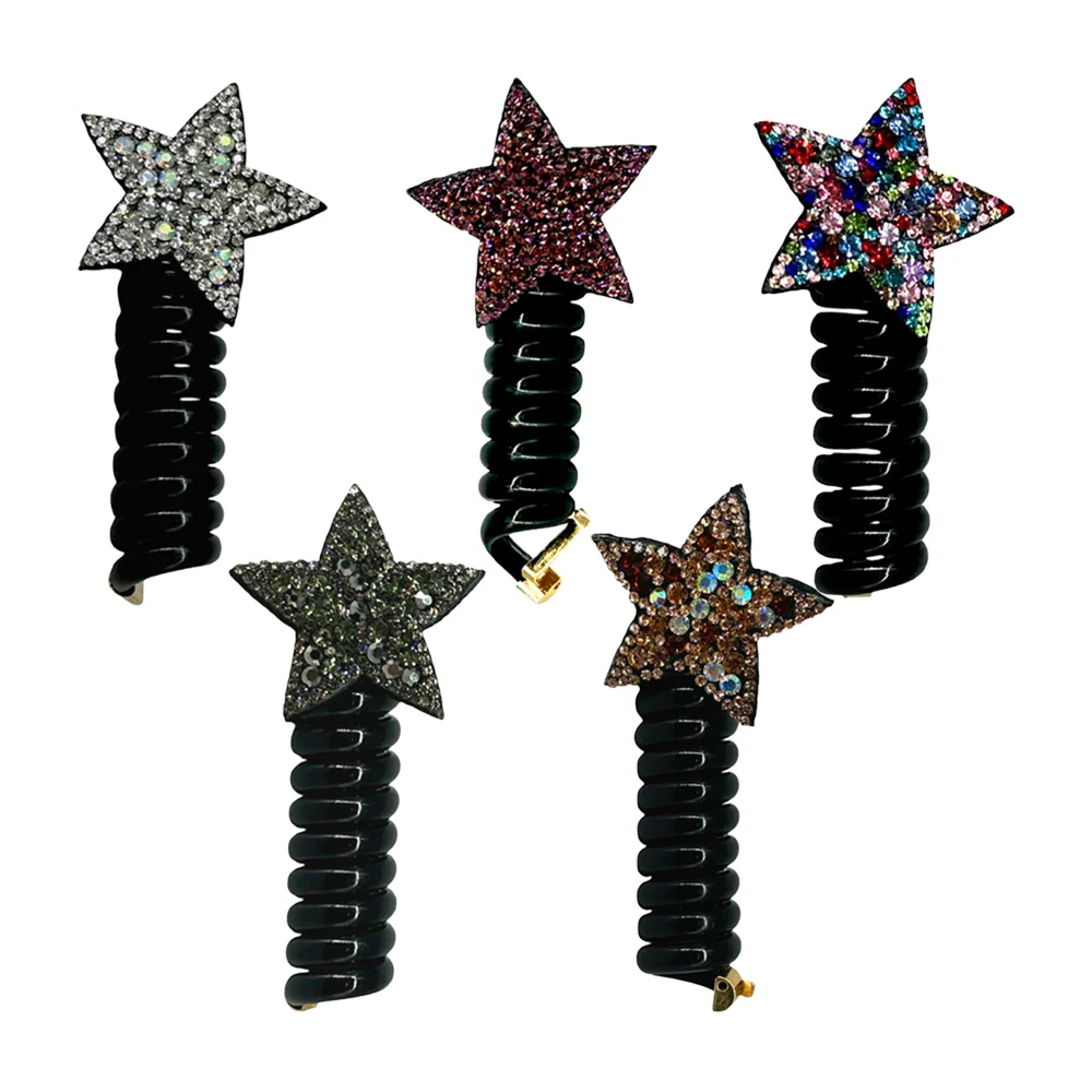 Paquete con 12 espirales elásticos para el cabello con decoración de …