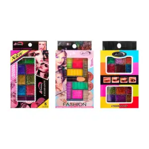 Paleta de sombras chico de 8 a 12 colores en tono matte o con glitter…