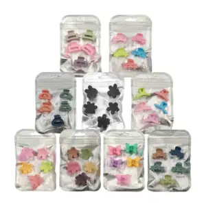Blíster con 5 pinzas - broches minis para el cabello de diferentes fo…