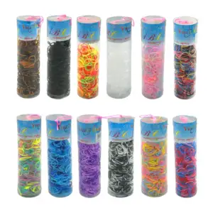 1pza Tubo con 2000 ligas delgadas para el cabello, variedad de colore…
