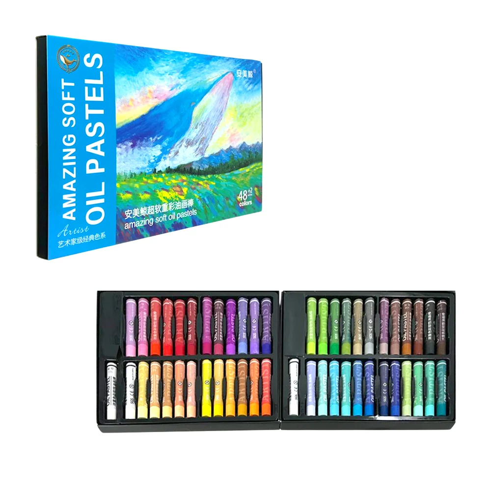 Paquete de 50 crayones óleo pastel graso, variedad de colores / amazi…