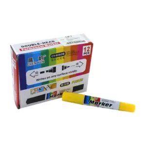 Caja con 12 marcadores chen yun doble punta de colores / cy-6150b