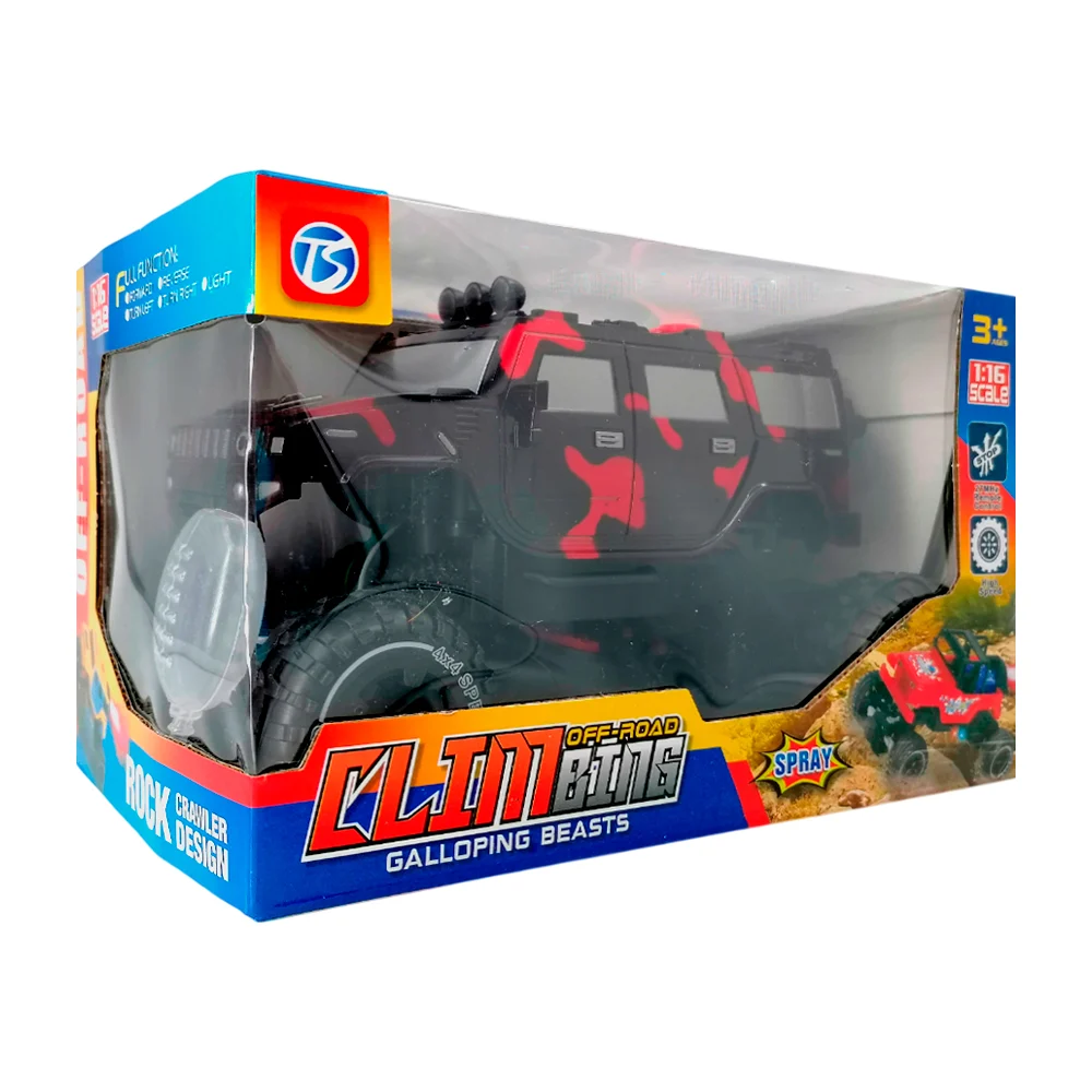 Camioneta todo terreno con diseño camuflajeado, spray rociador y cont…