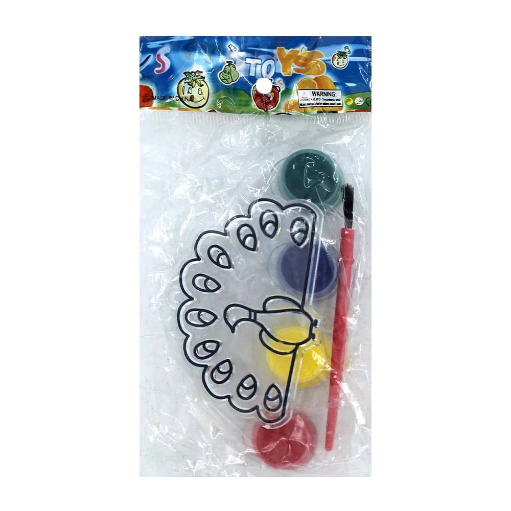 Juego de llavero de plastico con 4 pinturas y pincel para decorar, va…
