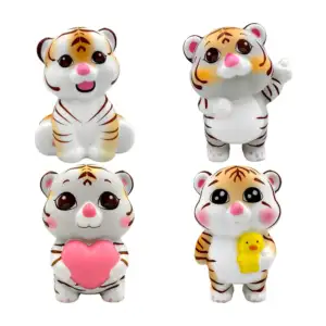 Juguete squeeze antiestrés en forma de tigre kawaii, variedad de form…