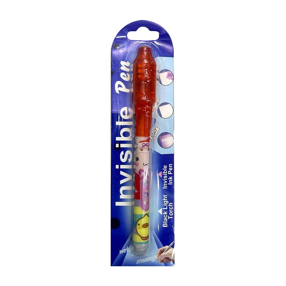 1pza Plumón de tinta invisible con luz led, variedad de diseños, invi…