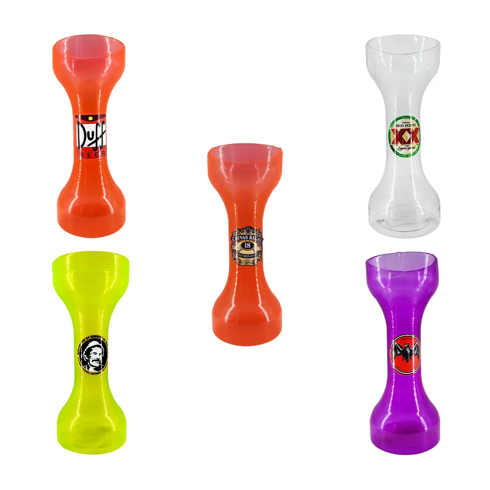 Vaso yarda de plástico para bebidas y calcomanía decorativa 25cm, var…
