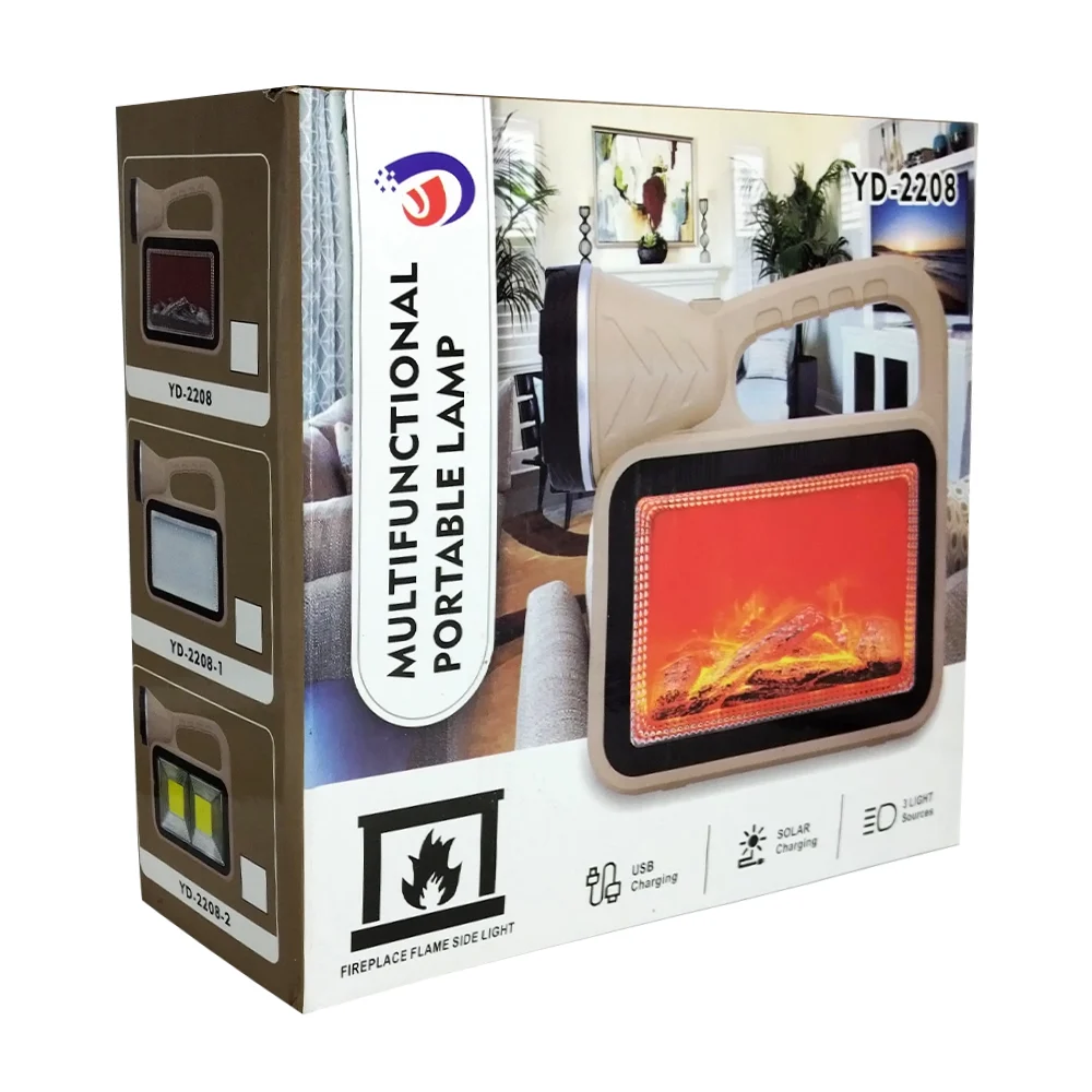 Lámpara multifuncional recargable con 3 modos de luz + panel solar / …