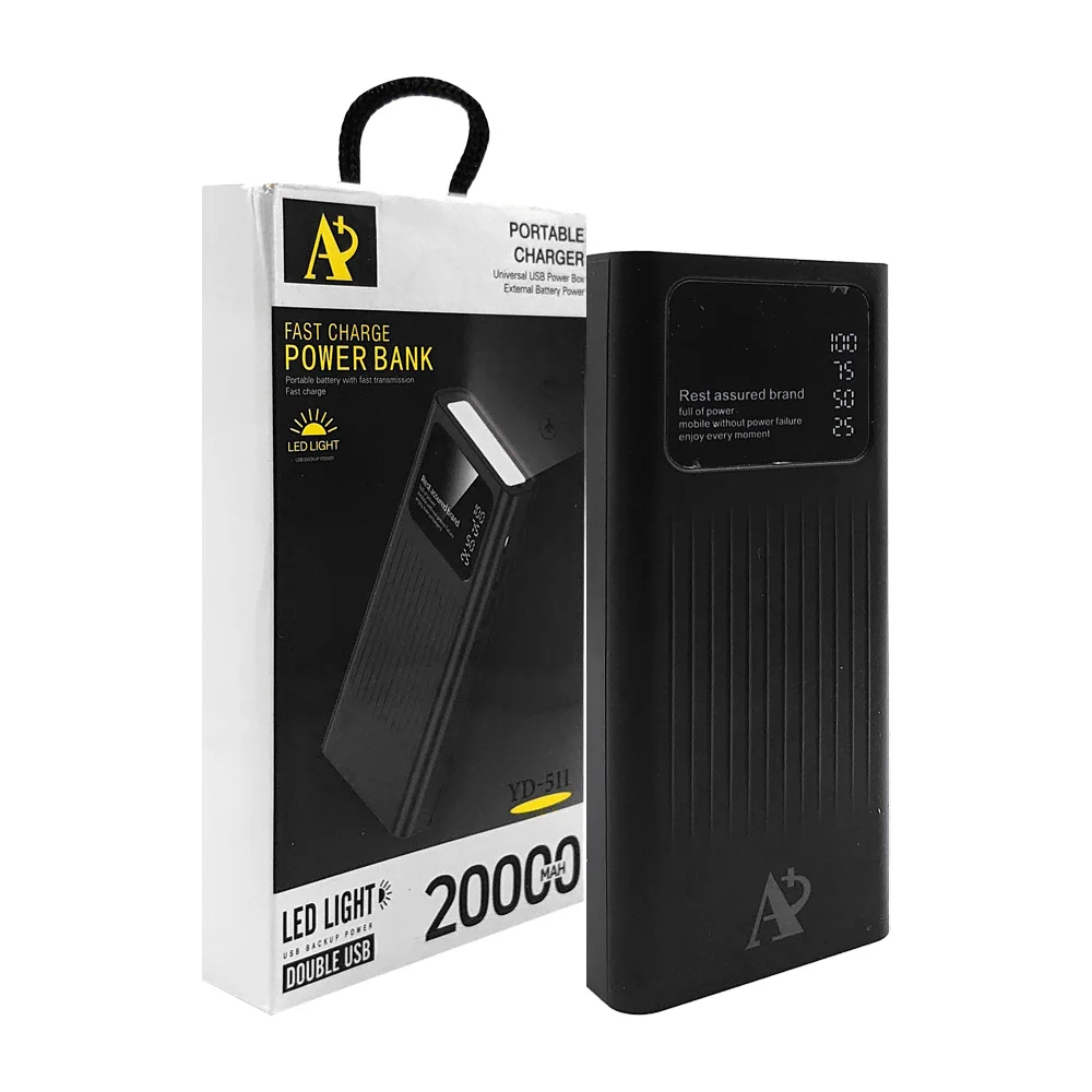 Power bank / batería portátil con 2 puertos usb, puerto v8, pantalla …