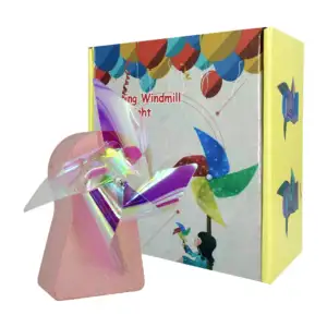 Caja musical con diseño de molino rehilete con luz led, variedad de c…