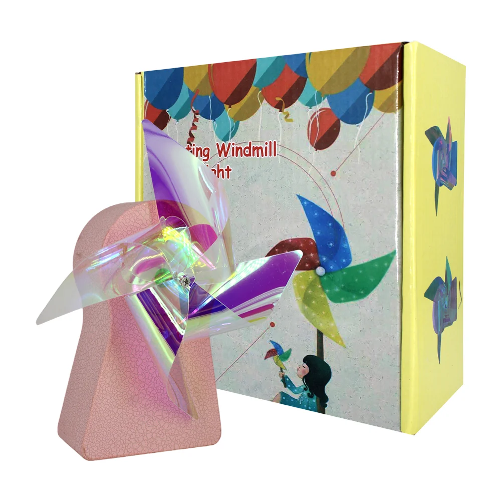 Caja musical con diseño de molino rehilete con luz led, variedad de c…