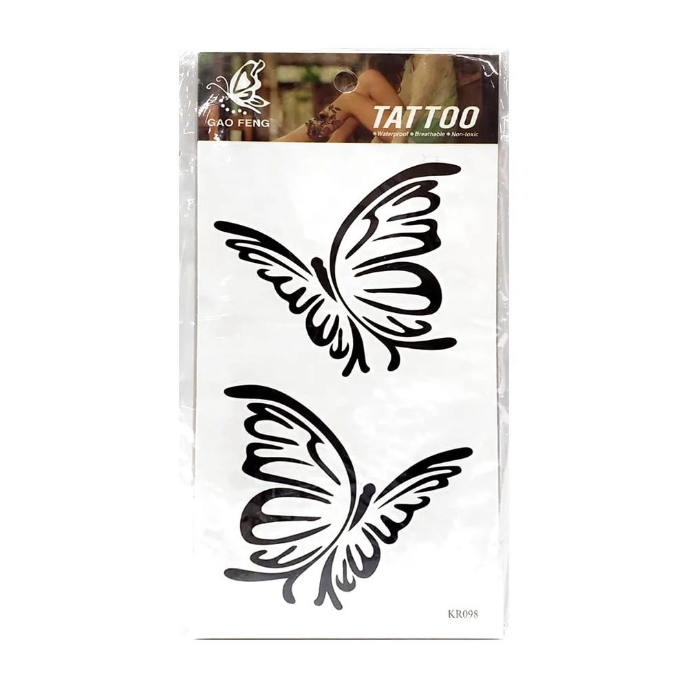 Planilla con tatuaje temporal, variedad de diseños / kr098