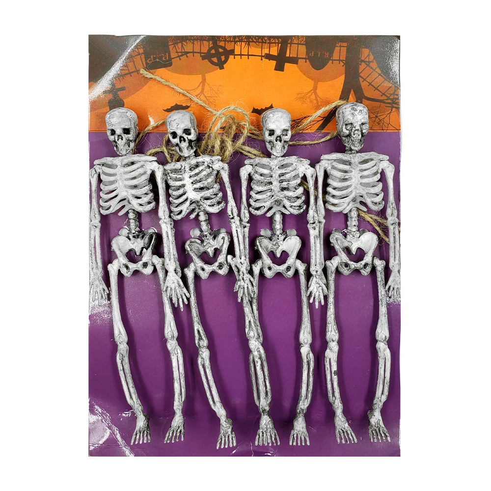 Paquete para decoración de halloween con 4 esqueletos y colgante, 17x…