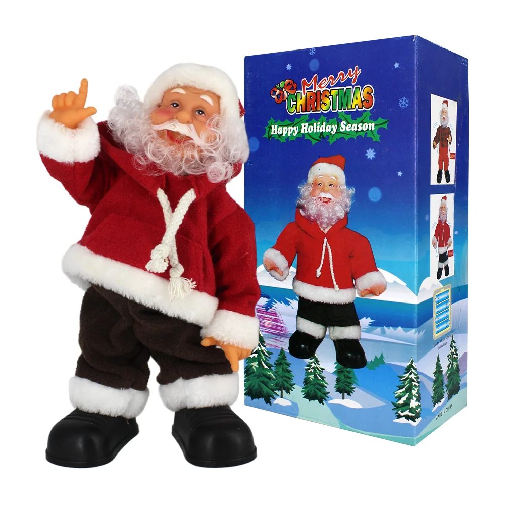 Adorno navideño con diseño de santa claus bailarín + sonido y movimie…