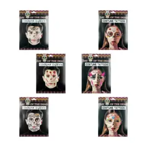 1pza Planilla de tatuajes para el rostro con diseño de catrina, varie…