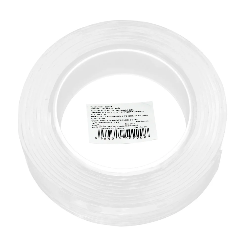 Cinta de gel doble cara transparente 2.5cm de grosor / yong-74-3
