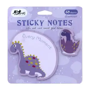 Blíster post it notas adhesivas con 2 diseños de dinosaurio, variedad…