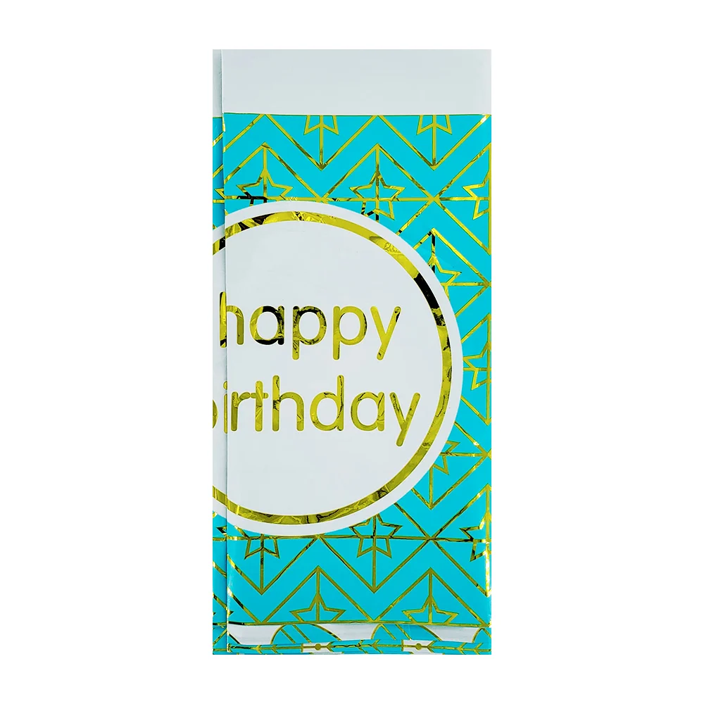 1pza Mantel metálico rectangular 137x183cm con frase happy birthday +…