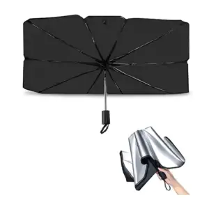 Cubre parabrisas - parasol liso tipo paraguas plegable para carro aut…