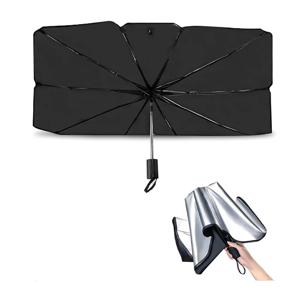 Cubre parabrisas - parasol liso tipo paraguas plegable para carro aut…